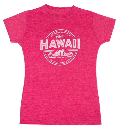 Island Girl® Surf Tee - Island Life: Fuchsia Heather