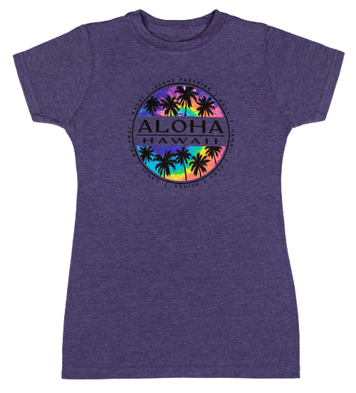 Island Girl® Surf Tee - Tie Dye: Purple Heather