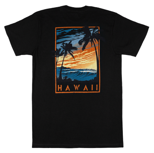 Crew Neck Tee - Seaside: Black (BACK)