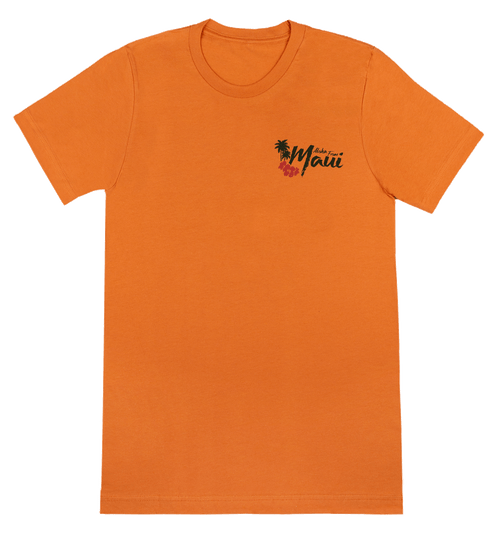 Vintage Dyed Tee - MAUI Hula: Orange (FRONT)