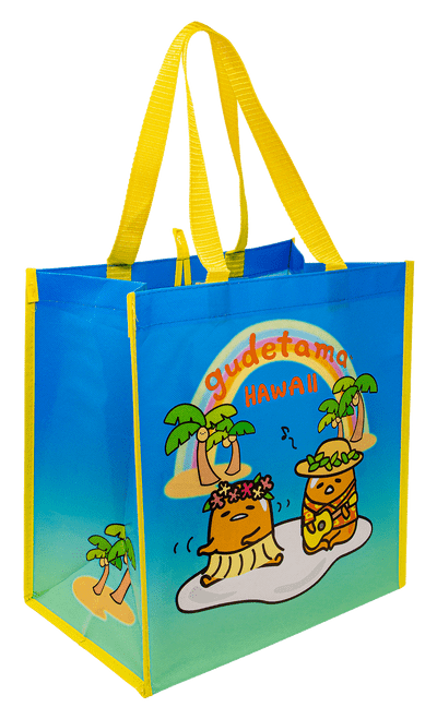 Hello Kitty® Reusable Bag:  Gudetama
with handles held up