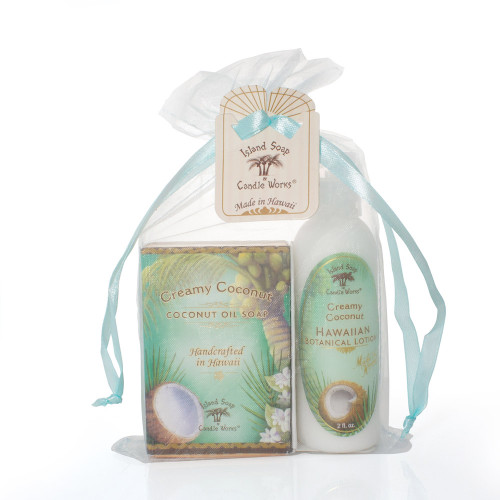 Island Soap Company Organza Gift Set: Creamy Coconut (Front)