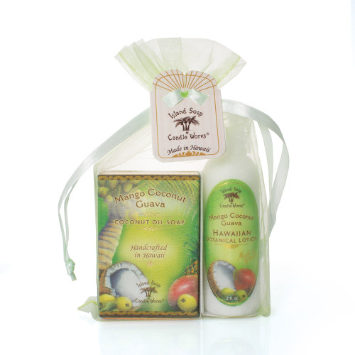 Island Soap Company Organza Gift Set: Mango Coconut Guava (Front)