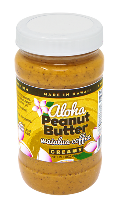 Aloha Bakehouse Flavored Creamy Peanut Butter 8oz: Waialua Coffee