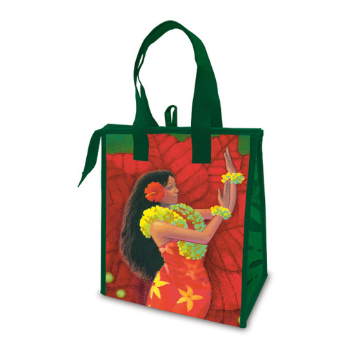 Holiday Insulated Lunch Bags in Hibiscus Hula design