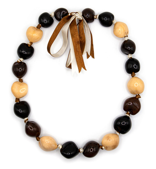 Kukui Nut Lei - Natural: Variety