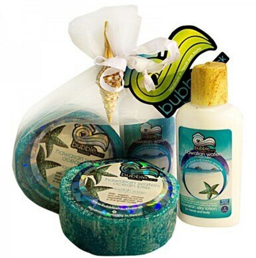 Mini Lotion/Organic Loofah Soap Gift Set: Hawaiian Waters