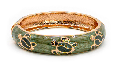 Large Island Bangle - Honu Design: Turquoise