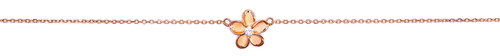 Moana Collection Rose Gold Anklet: Plumeria