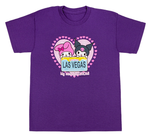 Hello Kitty® & Friends LAS VEGAS Child's Tee - My Melody & Kuromi in Purple