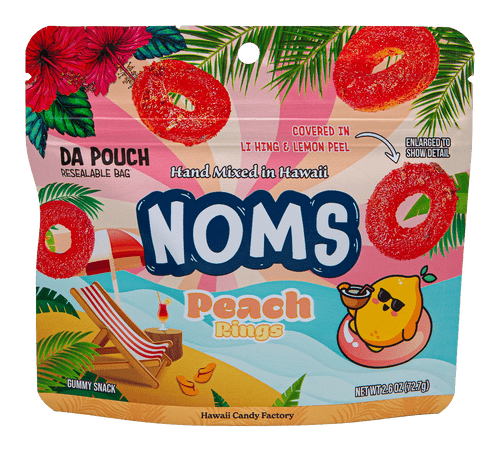 NOMS Li Hing & Lemon Peel Candies - Peach Rings