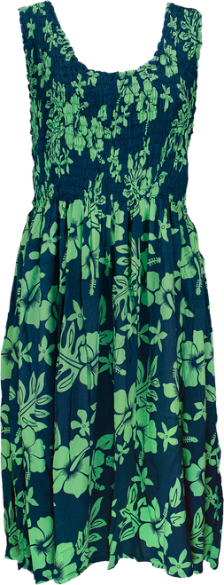 Napua Collection Tropical Dress - Hibiscus: Blue