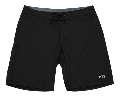 Hawaiian Performance Surfwear® Waverider Board Shorts - Solid: Black