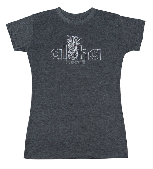 Island Girl® Tee - Aloha Pine: Charcoal Heather