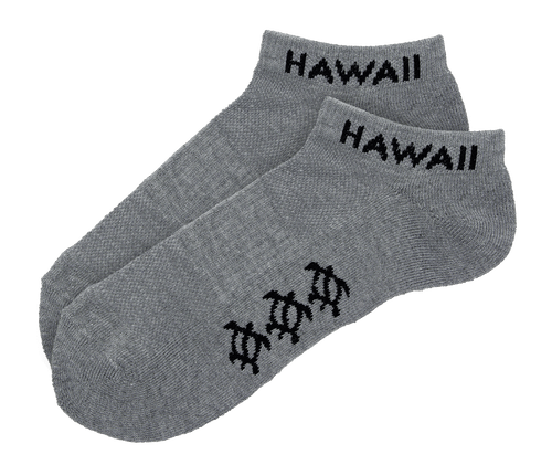 Hawaiian Performance Surfwear® Athletic Cut Socks: Honu Trio Gray
