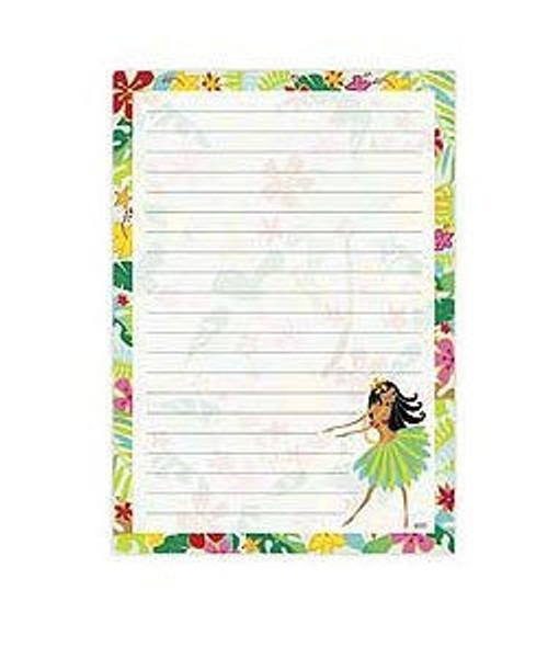 Hawaiian Design Notepad: Hula Maiden