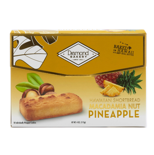 Diamond Bakery Macadamia Nut Shortbread Cookies - Pineapple Front