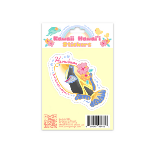 Kawaii Series Stickers - Humuhumunukunukuāpuaʻa inside packaging