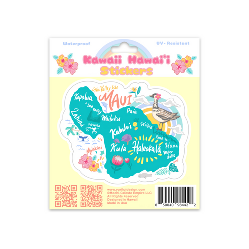 Kawaii Series Stickers - Maui Map inside packaging