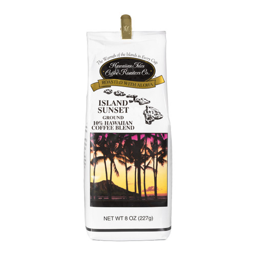 Hawaiian Isles 10% Hawaiian Blend 8oz: Island Sunset Front Packaging