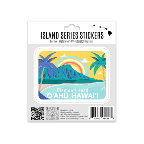 Island Series Stickers - Oahu: Diamond Head inside packaging