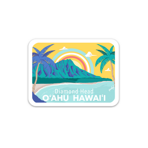 Island Series Stickers - Oahu: Diamond Head