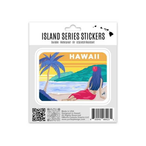 Island Series Stickers -  Hawaii Wahine inside packaging