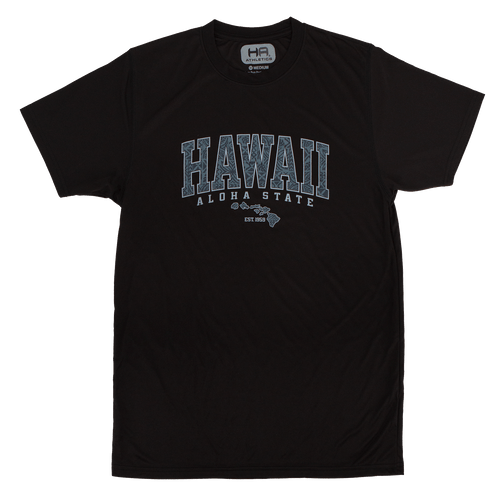 Hawaiian Athletics® Sports Tee - Aloha State: Black