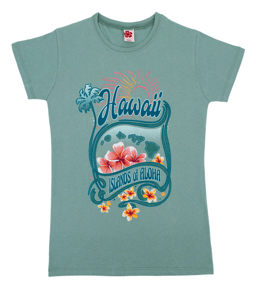 Island Girl® Surf Tee - Plumeria: Mint