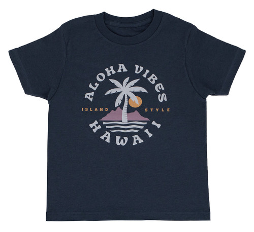 Hawaiian Performance Surfwear® Child's Tee - Aloha Vibes: Blue (NEW)