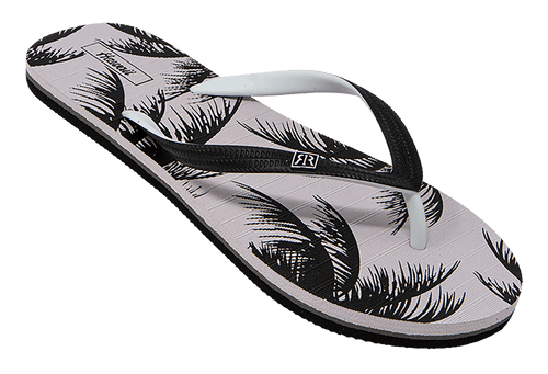 Robin Ruth® Ladies Hawaii Palm Slipper: Black & White