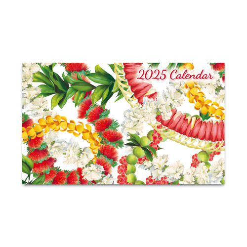 2025 POCKET Calendar - Leis of Beauty 
front view