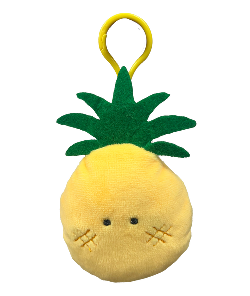 Round Eye Keychain Plush - Pineapple Front