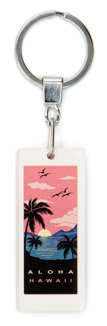 Island Life Keychain - Wide Series: Paradise White