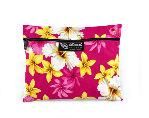 Island Style Cosmetic Pouch - Floral Dream: Pink