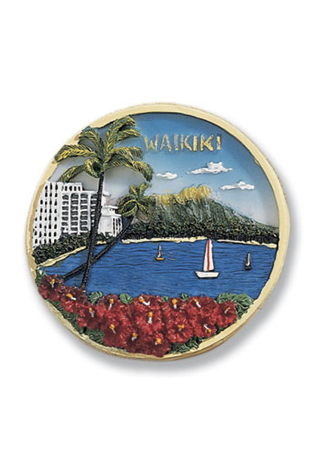 Hawaiiana Hand Painted Magnet - Island Yumi Aloha