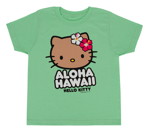Hello Kitty® & Friends Child's Tee - Hello Kitty® Big Face: Heather Mint Front