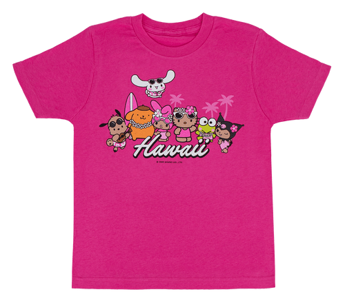 Hello Kitty® & Friends Child's Tee - Hello Kitty® Beach Party: Raspberry Front