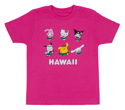 Hello Kitty® & Friends Child's Tee - Hello Kitty® Collage: Raspberry Front