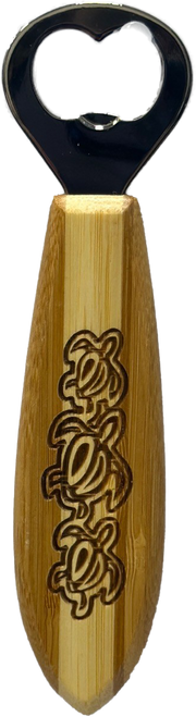 Tropical Bamboo Bottle Opener - Etch Turtle