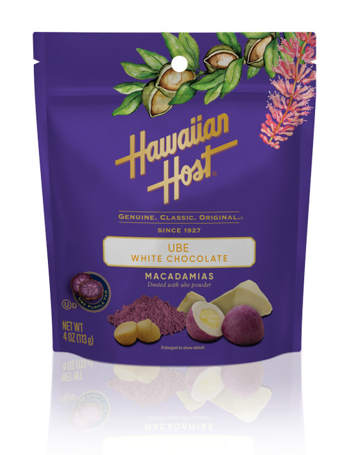Hawaiian Host Ube White Chocolate Covered Macadamias 4 oz