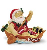 Christmas Ornament - Canoeing Santa