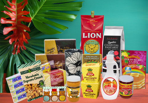 Hawaiian Gourmet Collection items spread out on display