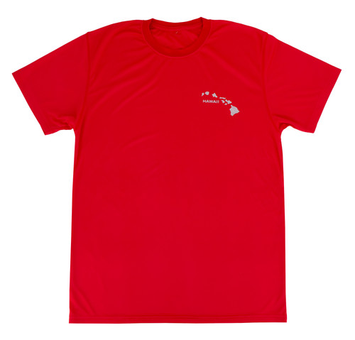 Hawaiian Athletics®  Sports Tee - Island Pocket: Red