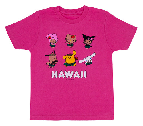 Hello Kitty® & Friends Child's Tee - Hello Kitty® Collage: Raspberry Front