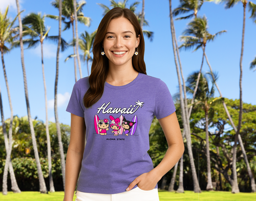 Ladies Hello Kitty & Friends Tees - Surf: Violet