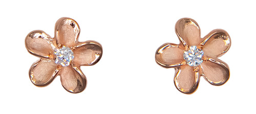 Moana Collection Rose Gold MINI Stud Earring: Plumeria