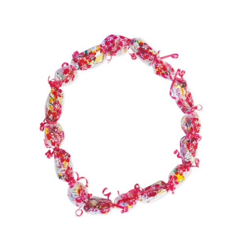 Assembled Lei Kit with assorted candies. The actually lei kit design you select may not match the picture. This is for illustrative purposes on how this item can be used