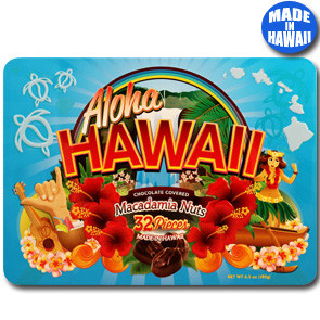 Aloha Hawaii Chocolate Covered Macadamia Nuts 6.5oz Tin