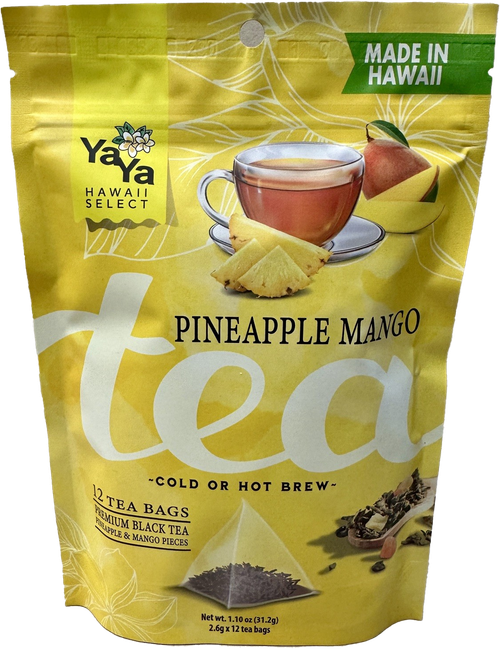 YaYa Hawaii Select - 12 Tea Bags: Pineapple Mango
FRONT